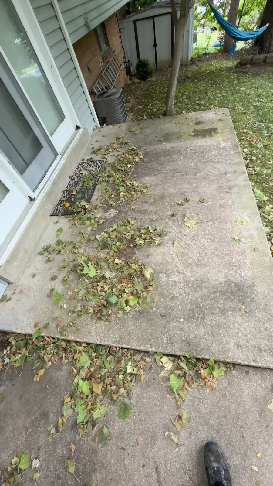 Concrete before pressure washing in Silver Spring, MD