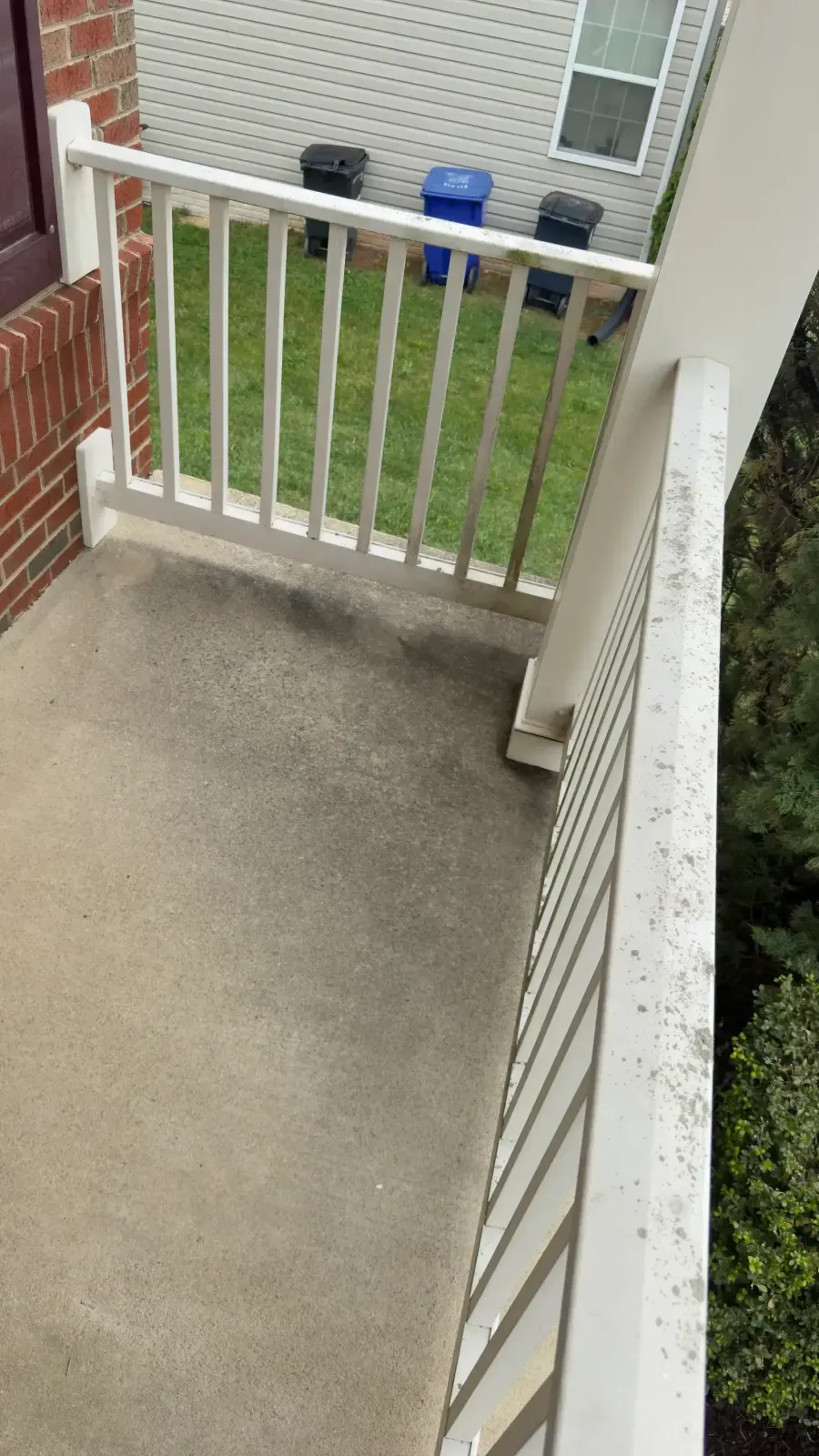 Concrete before pressure washing in Silver Spring, MD