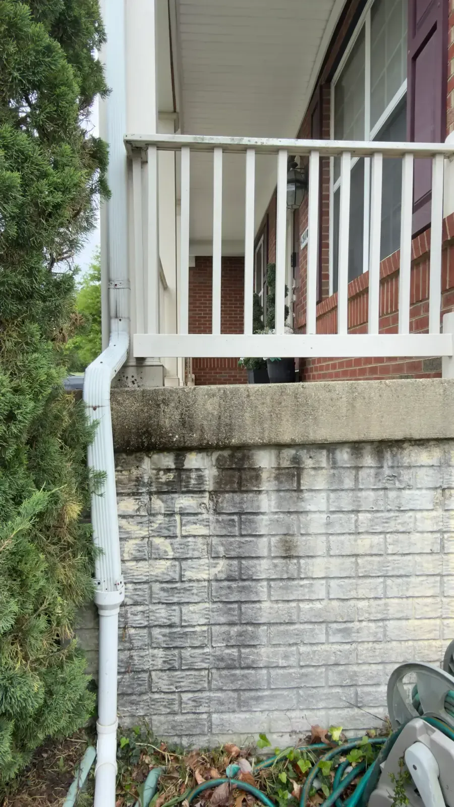 Concrete before pressure washing in Silver Spring, MD
