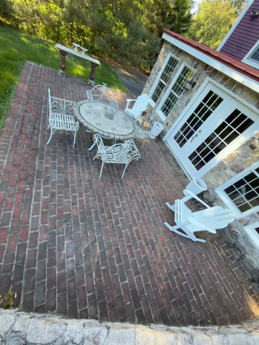 Concrete before pressure washing in Silver Spring, MD