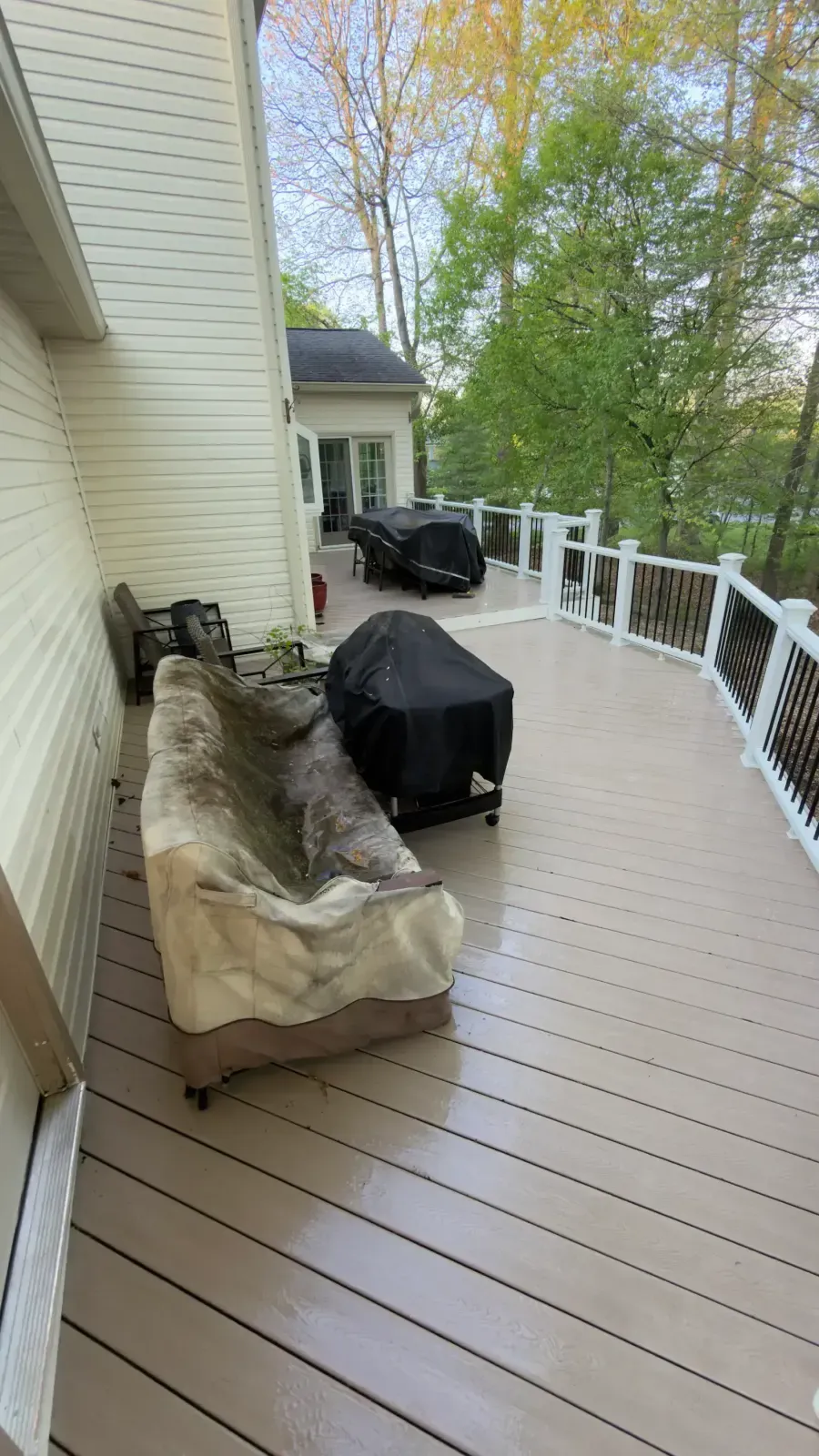 Deck after professional pressure washing in Silver Spring, MD