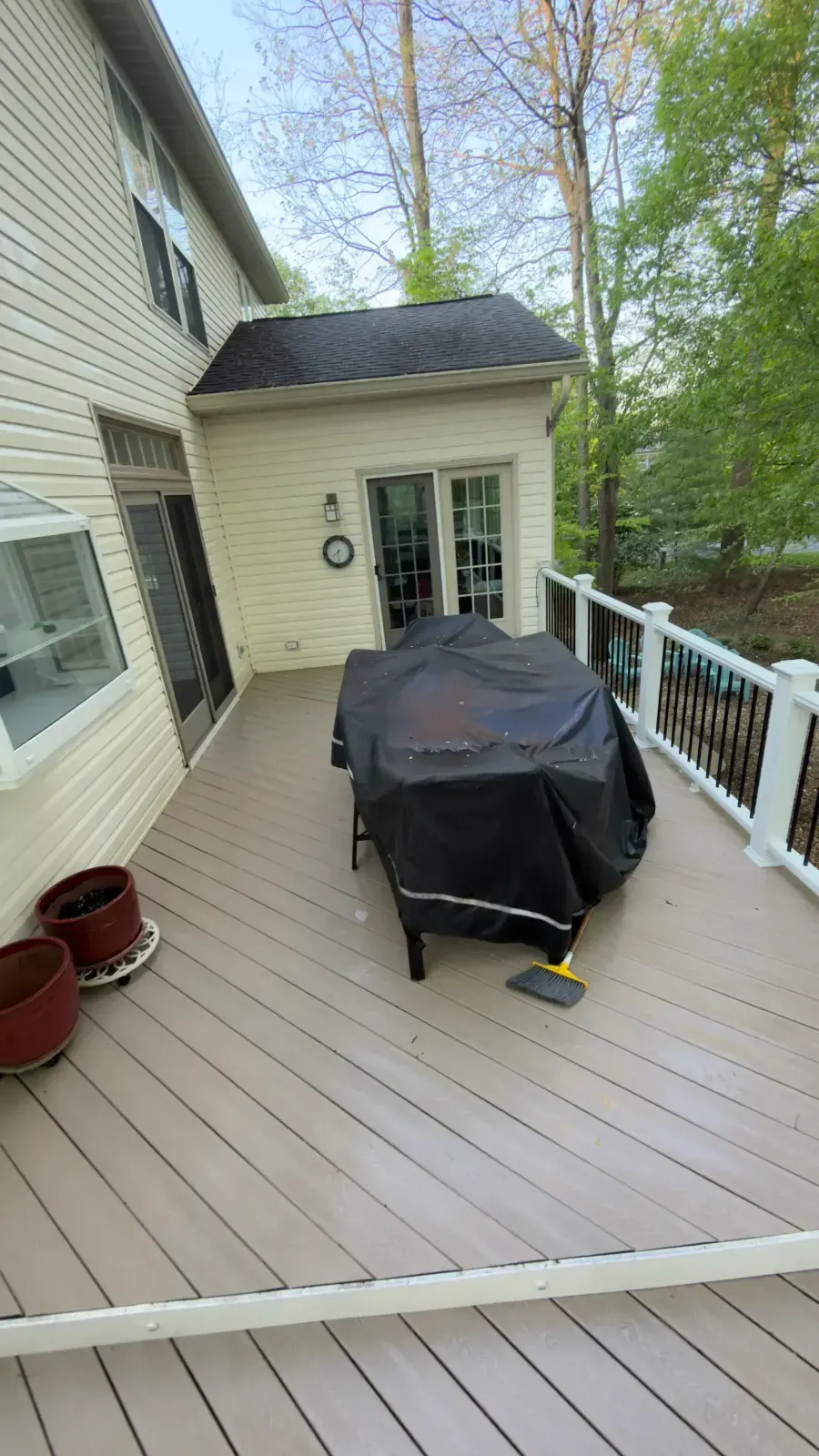 Deck after professional pressure washing in Silver Spring, MD