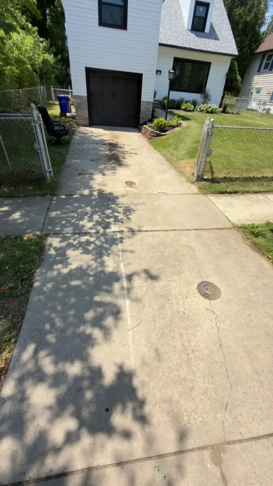 Driveway before pressure washing in Silver Spring, MD