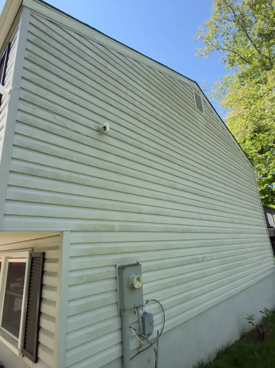Siding before pressure washing in Silver Spring, MD