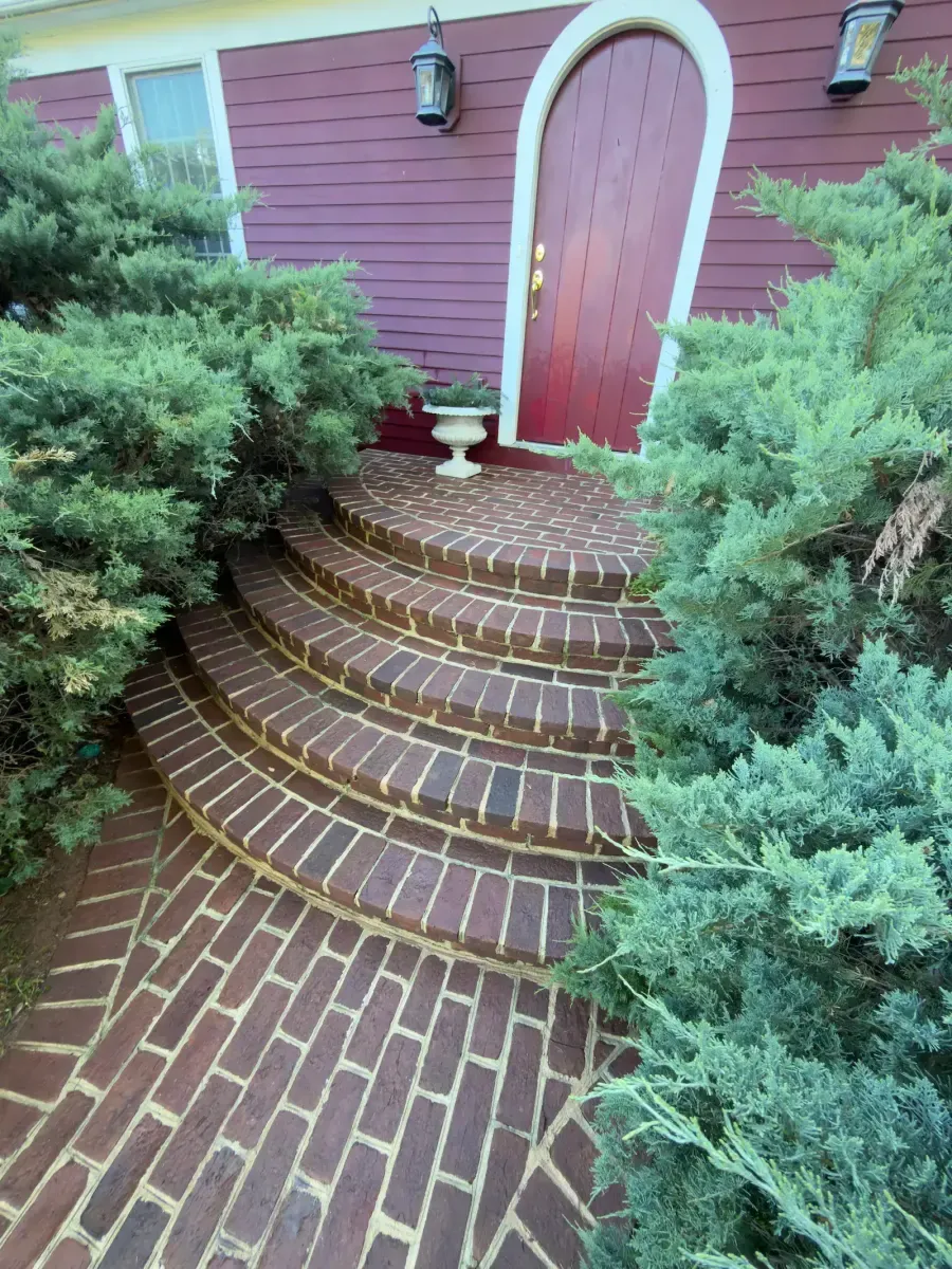 Stairs after professional pressure washing in Silver Spring, MD