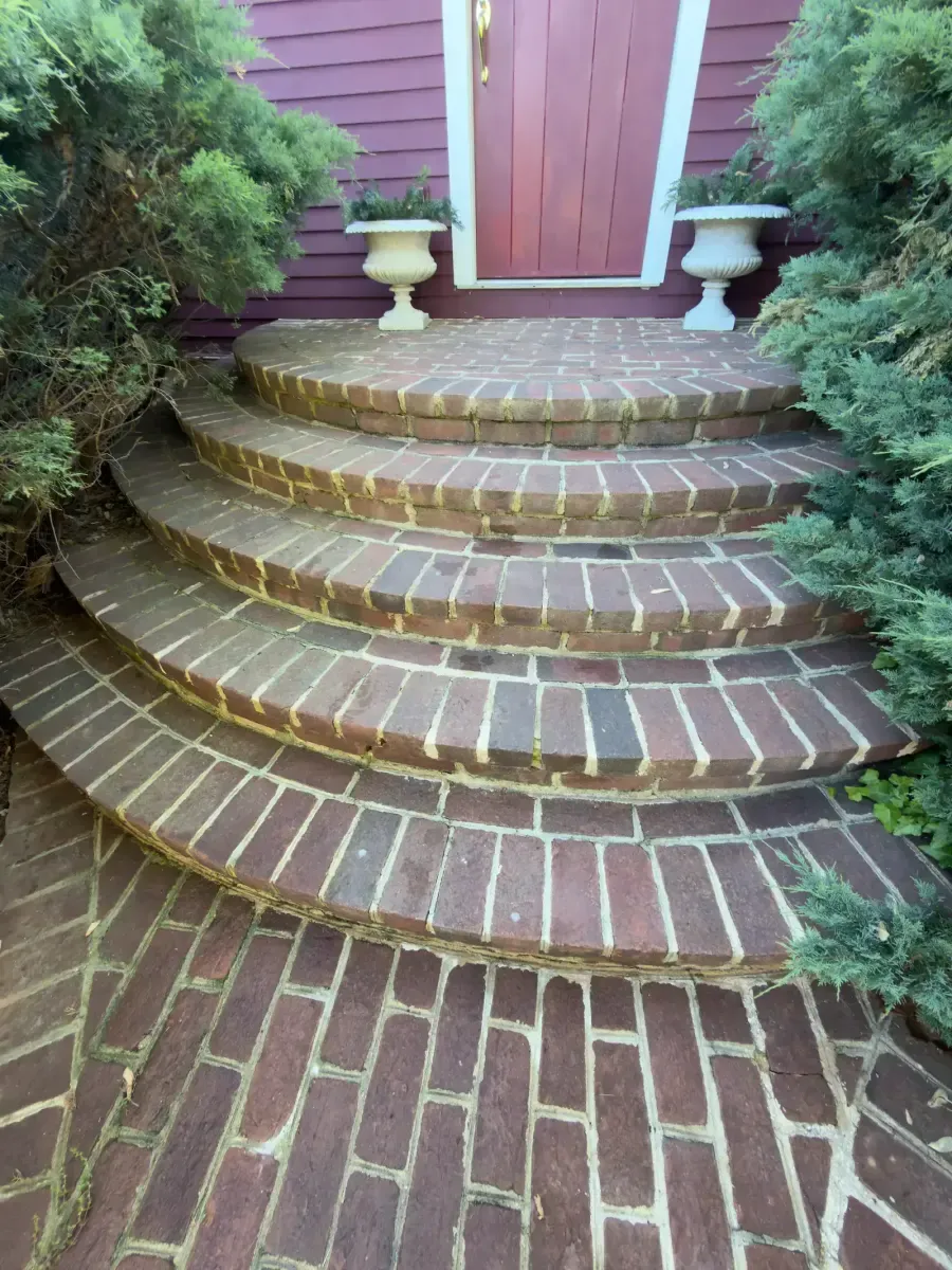 Stairs before pressure washing in Silver Spring, MD
