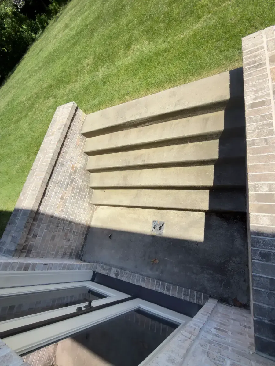 Stairs before pressure washing in Silver Spring, MD