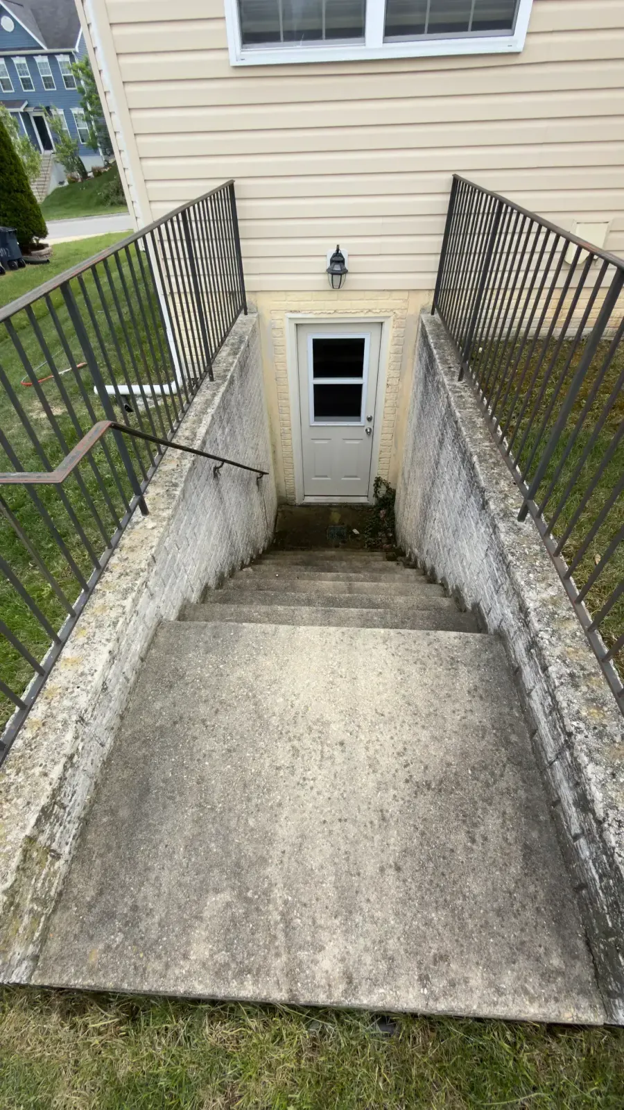 Stairs before pressure washing in Silver Spring, MD