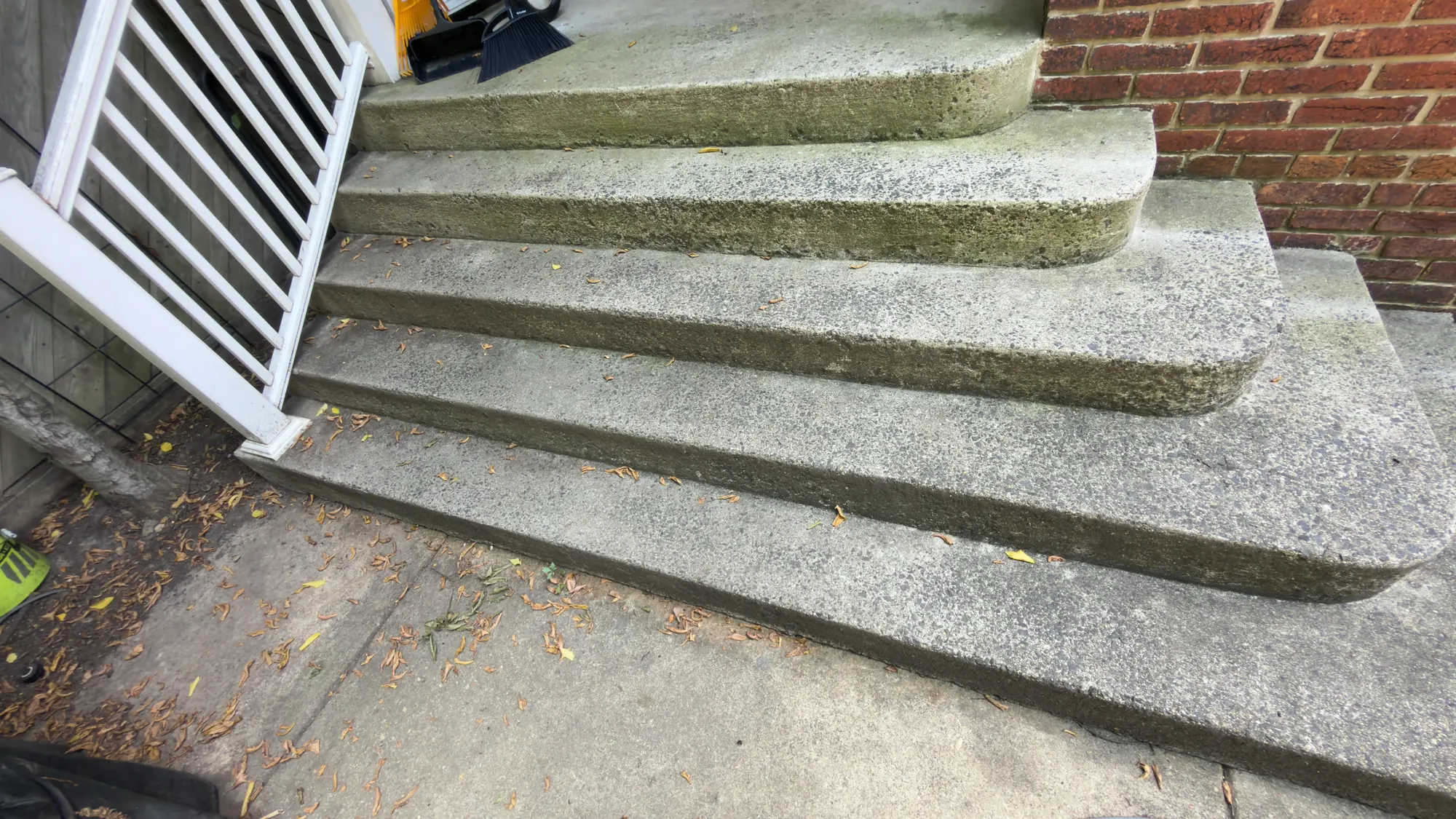 Stairs before pressure washing in Silver Spring, MD