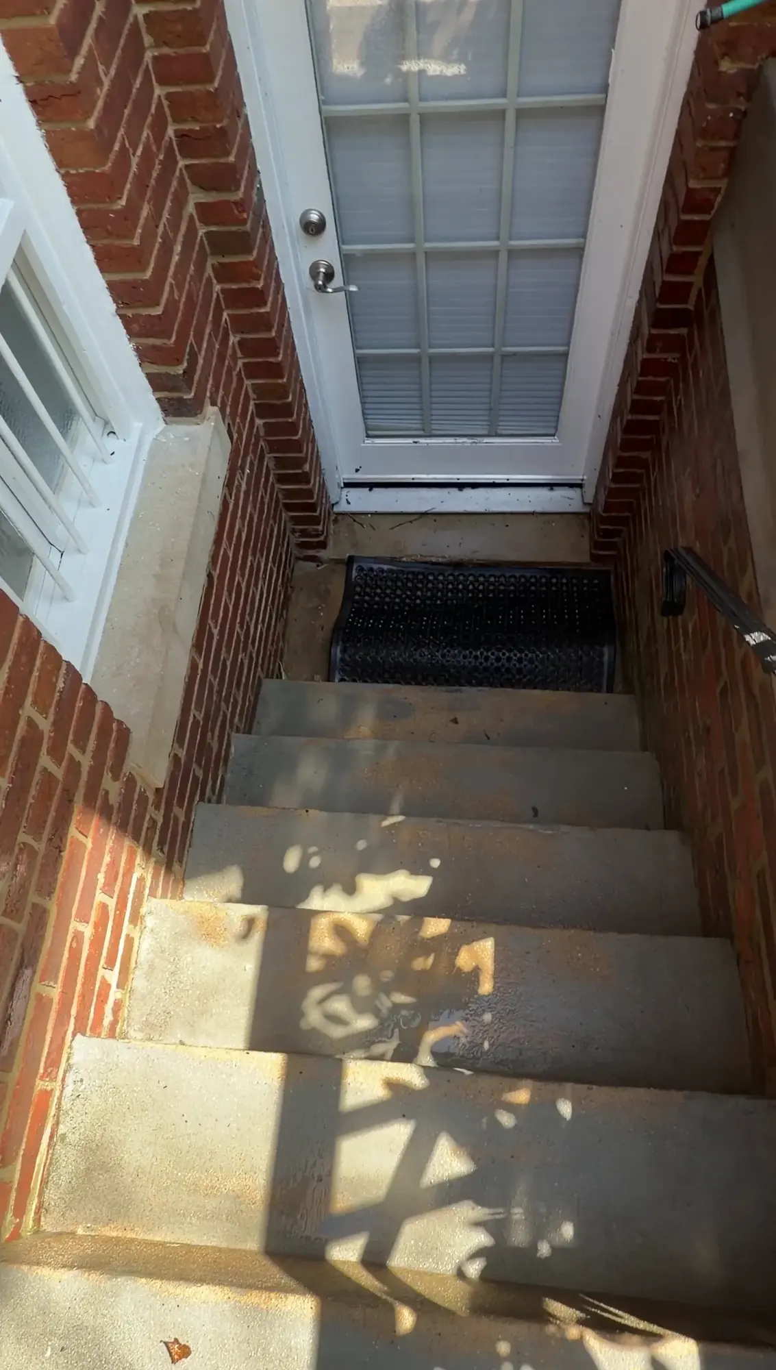 Stairs after professional pressure washing in Silver Spring, MD