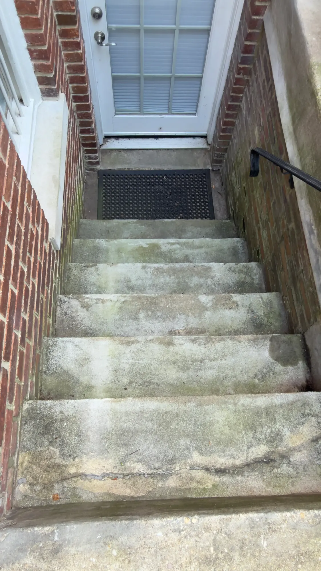 Stairs before pressure washing in Silver Spring, MD