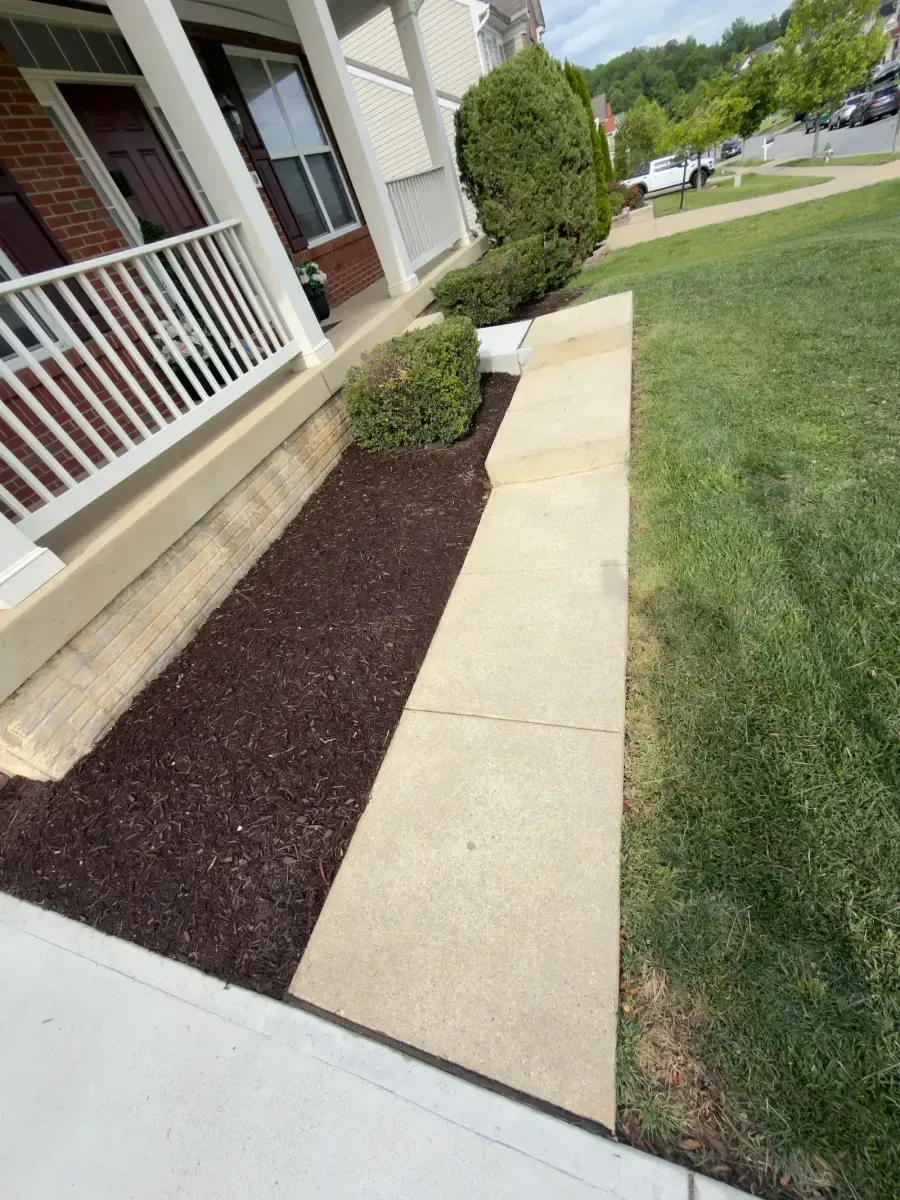 Walkway after professional pressure washing in Silver Spring, MD