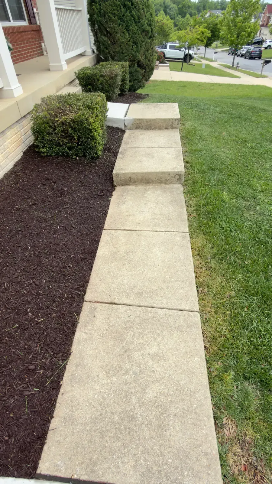 Walkway before pressure washing in Silver Spring, MD