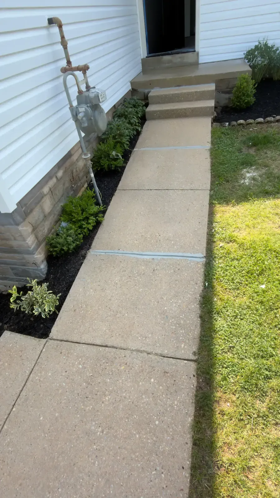 Walkway after professional pressure washing in Silver Spring, MD